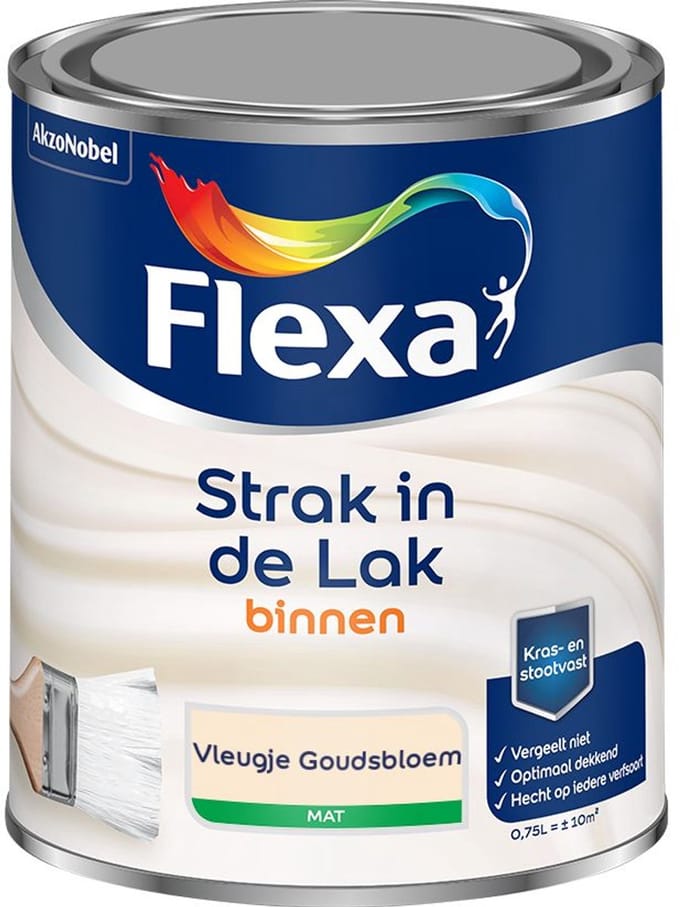 Flexa - Strak In De Lak Binnenlak Mat - Vleugje Goudsbloem - Mengverf - 750 Ml