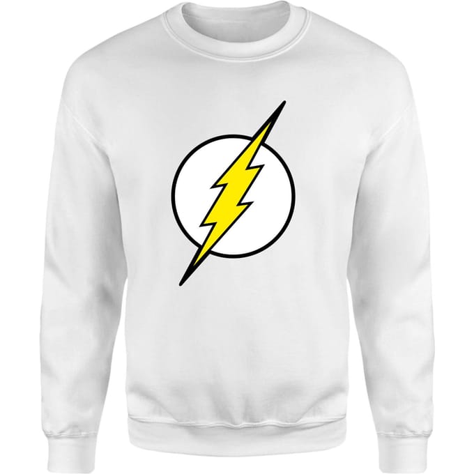 Justice League Flash Logo Sweatshirt - White - S