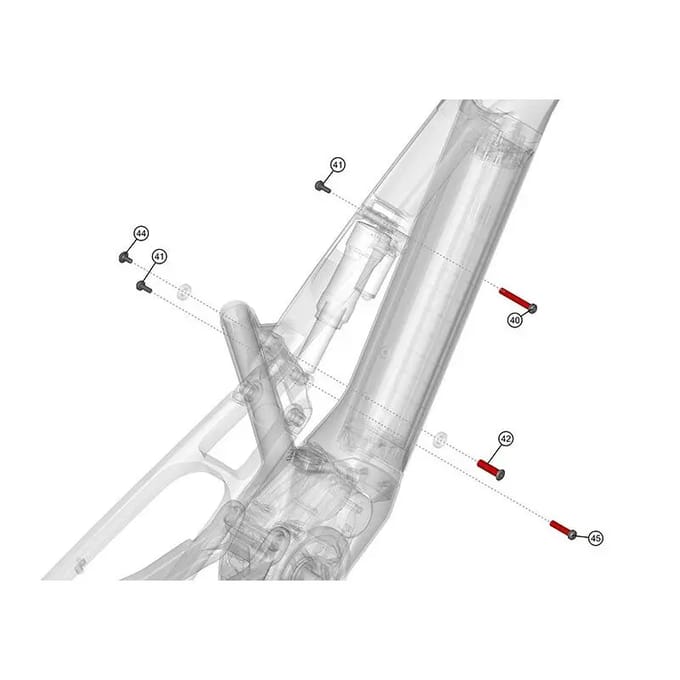 Visserie bevestiging demper Haibike Pinion IGB