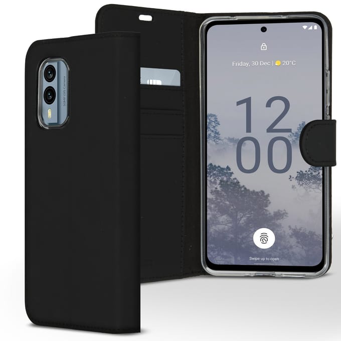 Accezz Hoesje - Geschikt voor Nokia X30 - Wallet Softcase Bookcase - Zwart