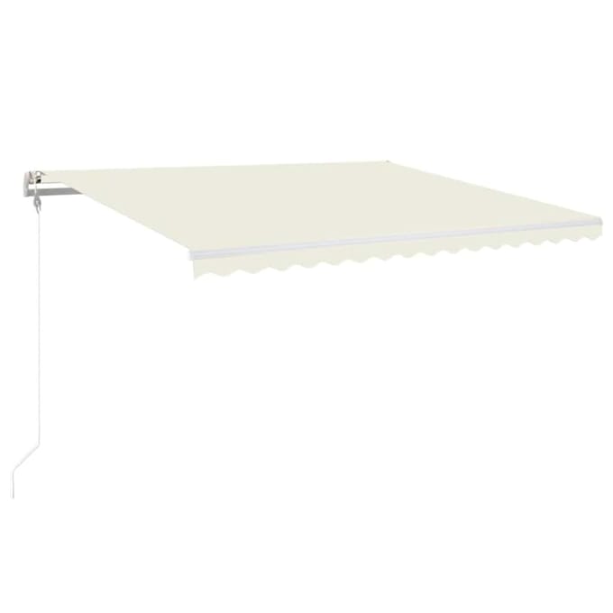vidaXL - Luifel - automatisch - met - LED - en - windsensor - 400x350 - cm - crèmekleur