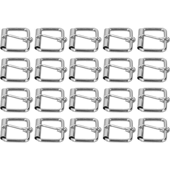 20 Stuks Riemgespen Heldere Kleur Glanzend Oppervlak Stevig Duurzaam Kleurecht Brede Toepassing Metaal 4mm gray