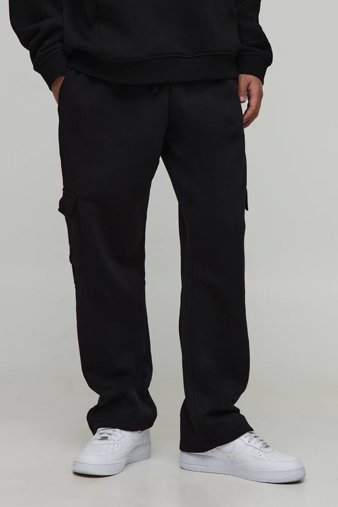 Basis cargo jogger met rechte pijpen | Black | Size Medium