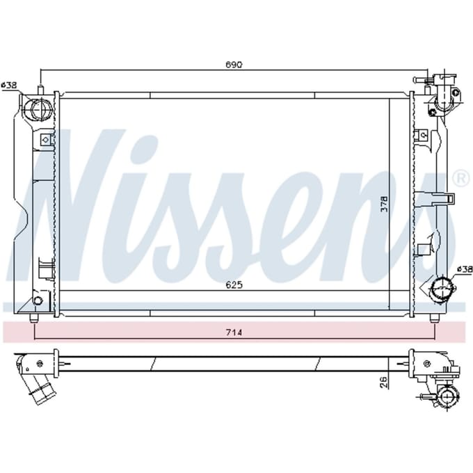 Radiator, motorkoeling NISSENS 646857