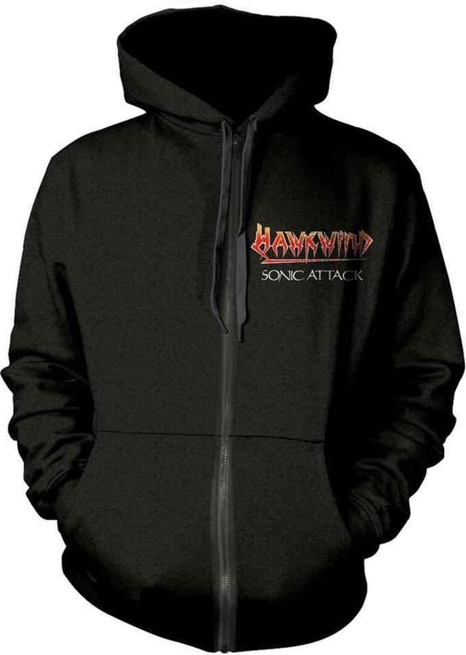 Hawkwind Vest met capuchon -L- Sonic Attack Zwart