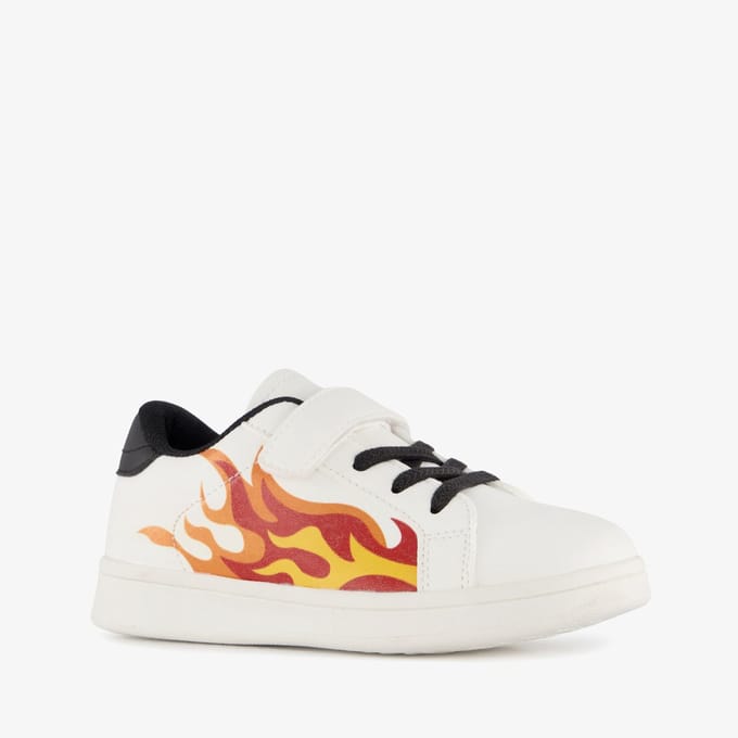 Blue Box jongens sneakers met vlam wit - Maat 26