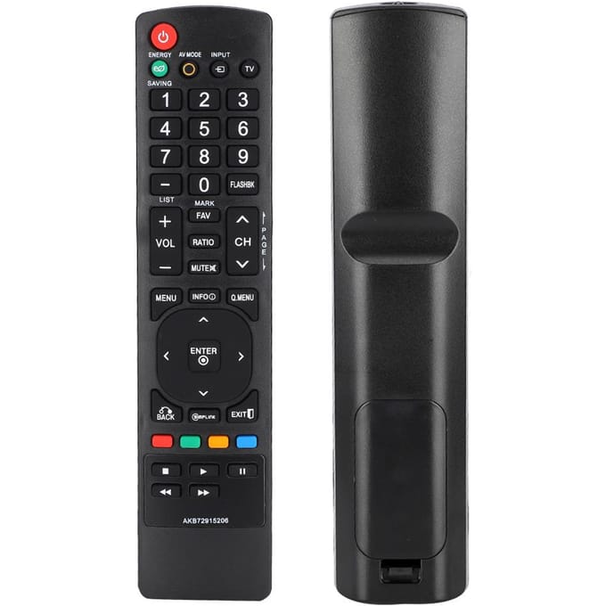TV Televisie Afstandsbediening Veiligheid Vervangingsaccessoire voor LG AKB72915206 Zwart black