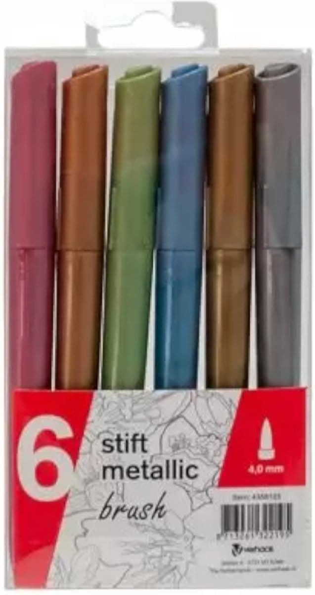 Verhaak Stiften Metallic Junior 14 Cm 6 Stuks