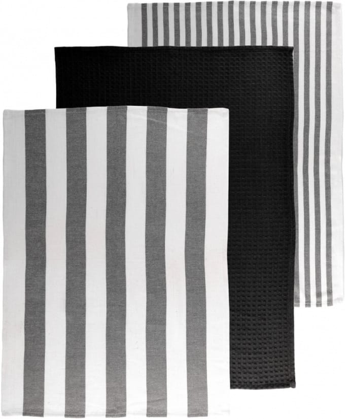 Keukenhanddoek MARRA - SET/3 - 51x74 cm, zwart