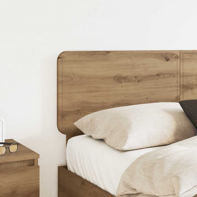 vidaXL - Hoofdbord - Artisan - Eiken - Bewerkt - hout