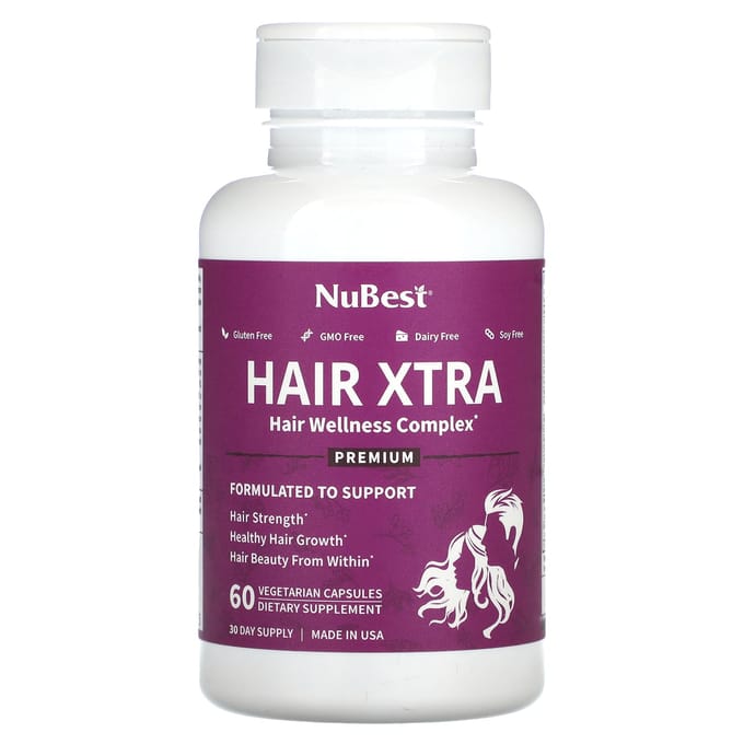 NuBest, Hair Xtra, 60 Plantaardige Capsules