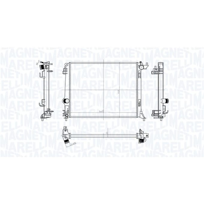 Radiator, motorkoeling MAGNETI MARELLI 350213207500