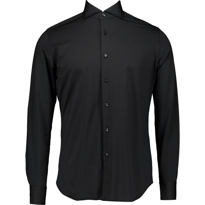 Xacus Active Shirt Lange Mouw Overhemden Zwart Act520ml/11460
