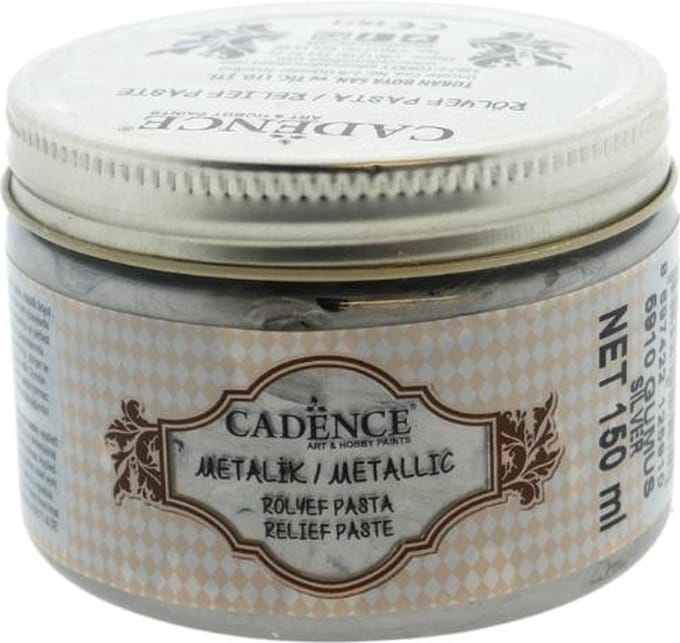 Cadence Metallic Relief Pasta 150 ml Zilver