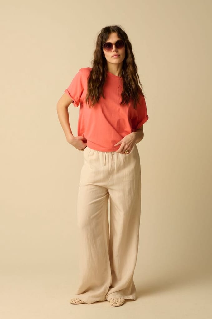 Sissy-Boy - Beige high waist wide leg broek
