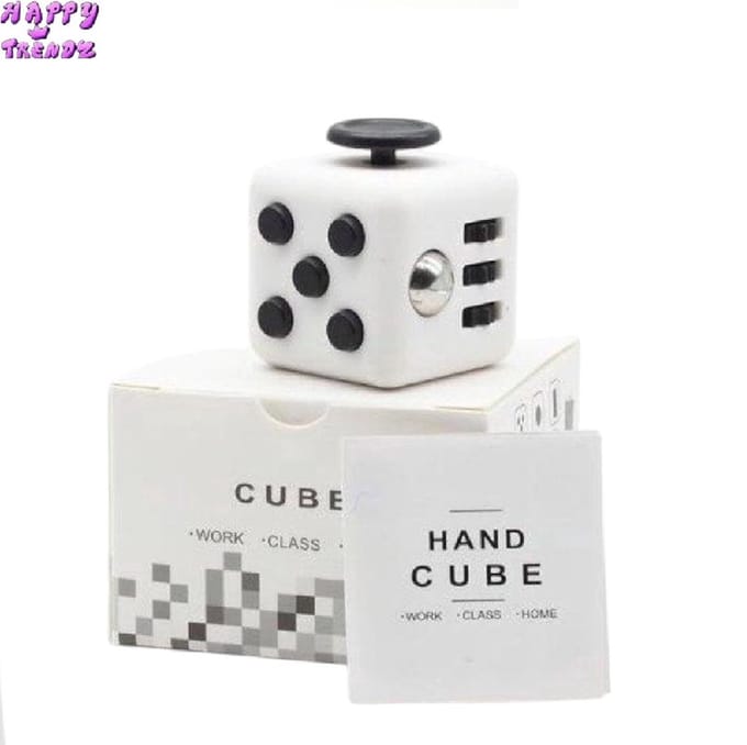Happy Trendz® Fidget Cube Wit & Zwart - Duo Kleuren