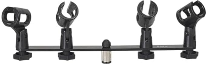 Microfoonstandaard voor 4 microfoons - Ideaal voor podcast, studio en podium
