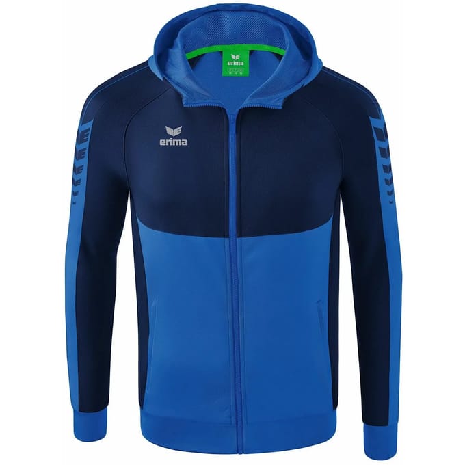 Erima Six Wings Trainingsjack Met Capuchon Heren - New Navy / New Royal | Maat: S