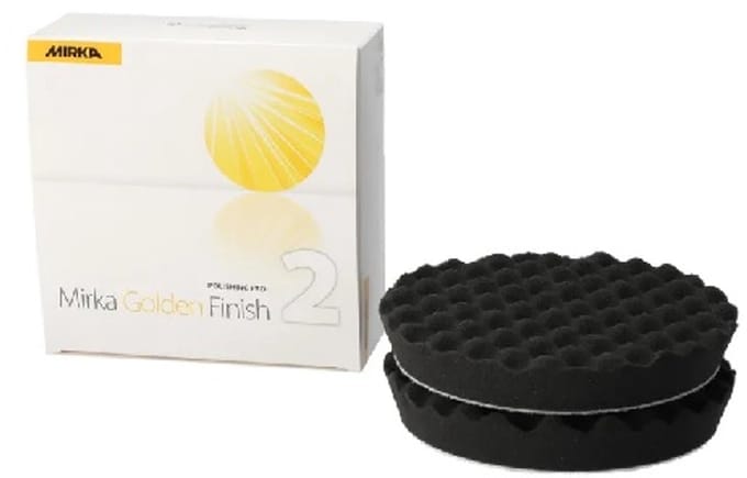 MIRKA GOLDEN FINISH PAD 2 ZWARTE GEWAFELDE POLIJST PAD 155MM 2ST