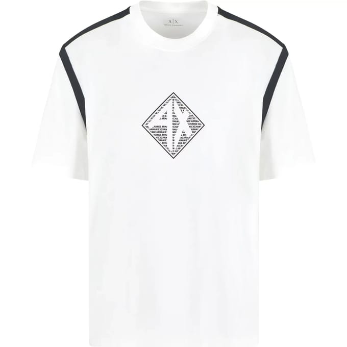 Short Sleeve Crew Neck Graphic Tee - White Shirts