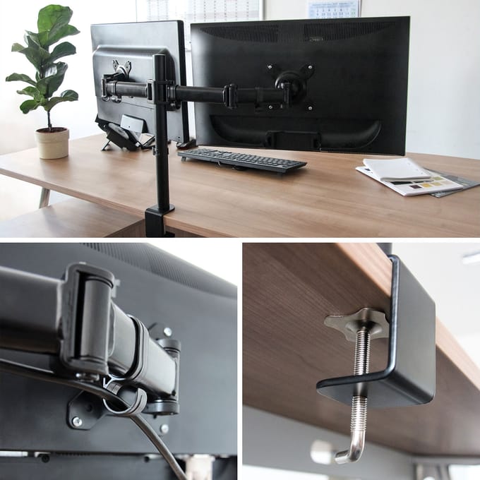 Monitorsteun VM-MF2 2-Arm 13 - 27 zwart hjh OFFICE
