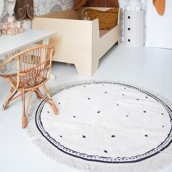 Ruxy Vloerkleed Ø 110 cm Olivia Crème Stippen