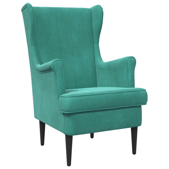 vidaXL - Fauteuil - Turquoise - Fluweel