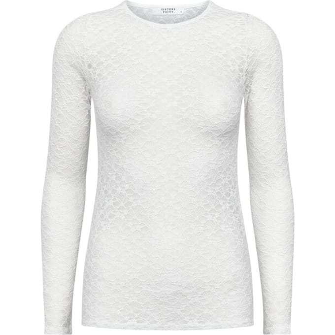 SISTERS POINT Gimas-Ls - Dames shirt - Cream - Maat S