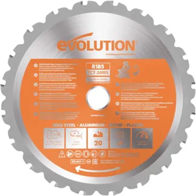 Evolution Verstekzaagblad Multi-materiaal Rage - 185mm - 20t - Hardmetaal