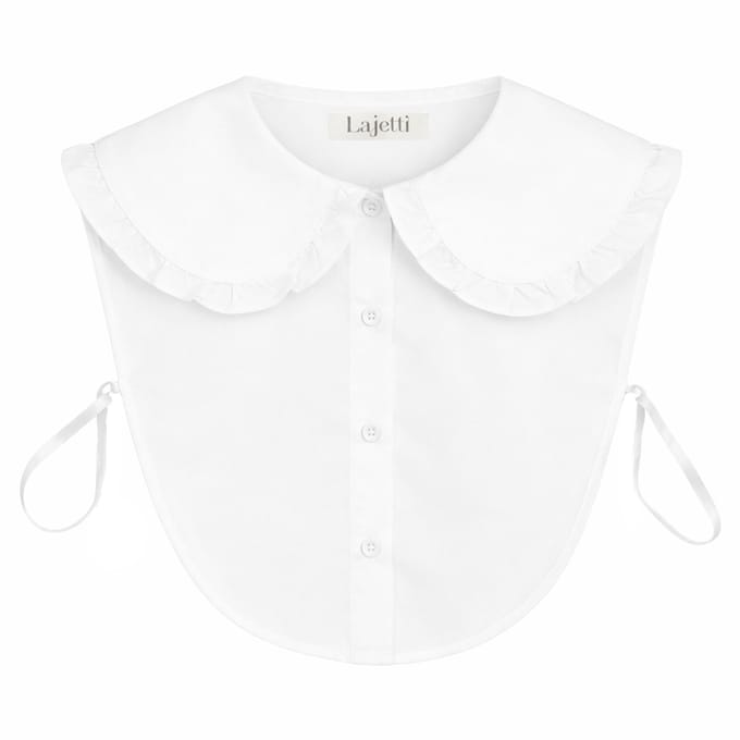Lajetti - Los Kraagje met Grote Kraag Wit - Blouse Kraagje Dames