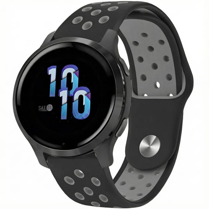 imoshion Siliconen sportbandje - Universeel 22 mm aansluiting - Black / Grey