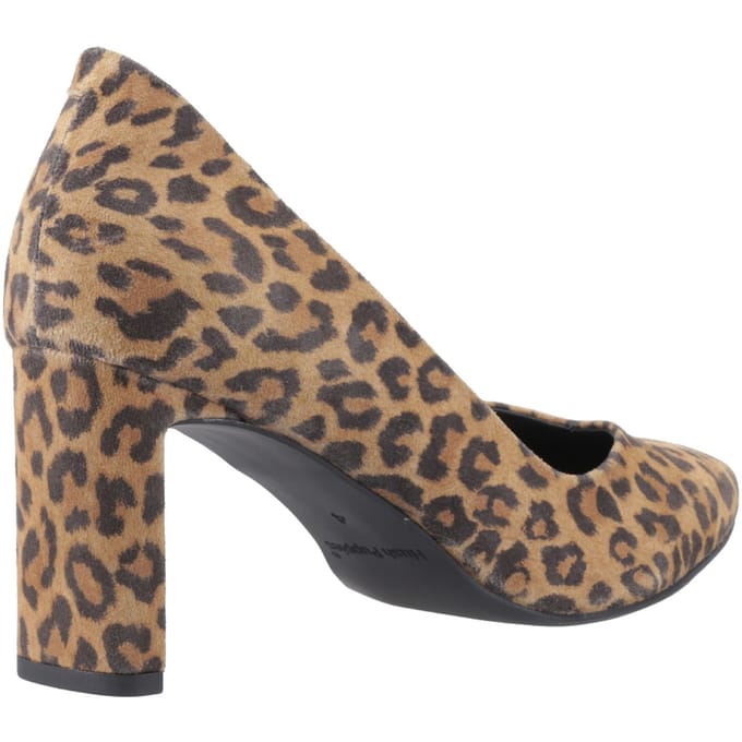 Hush Puppies Olivia Dames Suède Luipaard Ronde Pumps