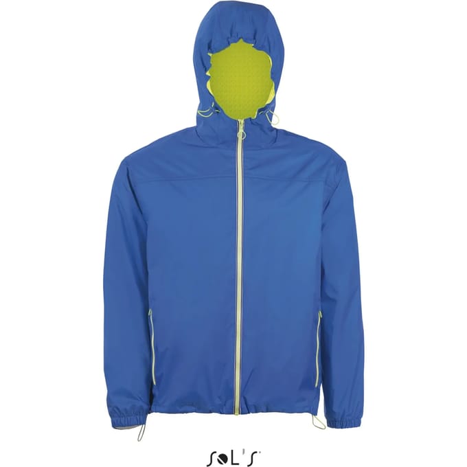 SOL'S Unisex Lined Windbreaker Skate Jacket L947 - Royal Blue 241/Neon Gold - M