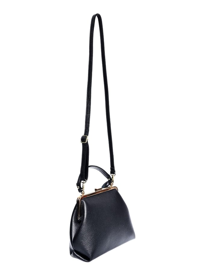Roberta M Zwart Rundleer Tas