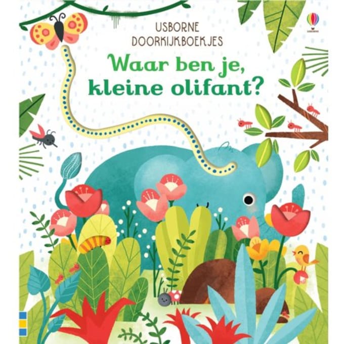 Waar Ben Je, Kleine Olifant? - Usborne Doorkijkboekjes