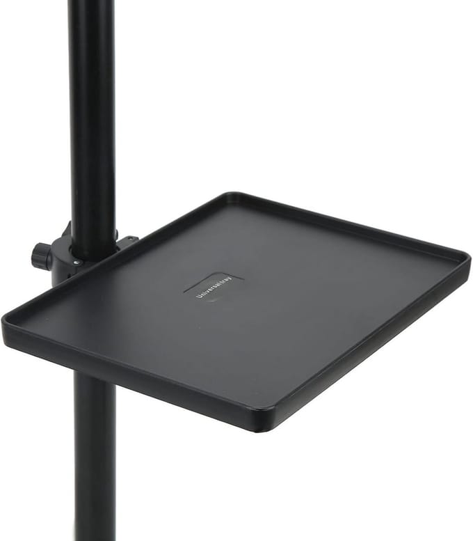 Microfoonstandaard Lade - Accessoirehouder - Muziek Opbergen - Verstelbare Klem - 22 x 16.5 cm - Zwart