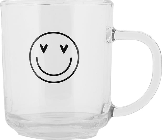 Clayre & Eef Theeglas 200 ml Transparant Glas smile