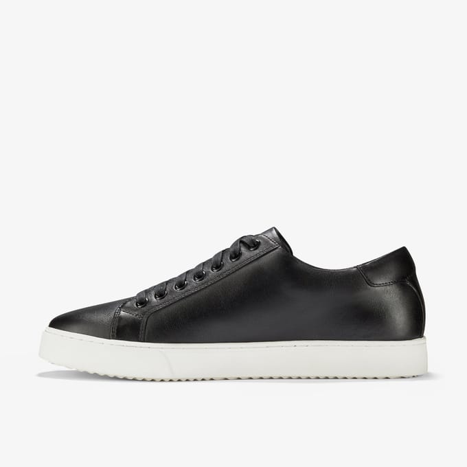 Lockton Leren Sneakers in Zwart met Veters