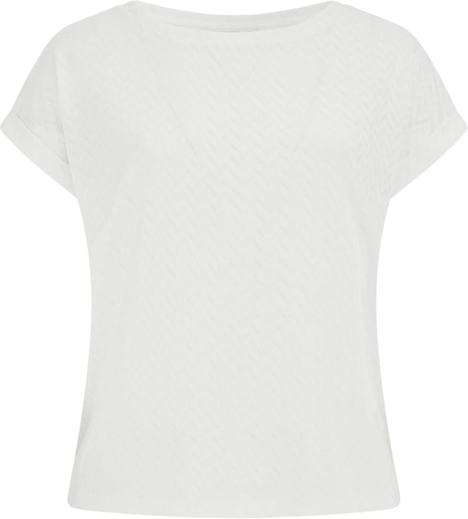 WE Fashion Dames T-shirt met opengewerkte structuur - Curve