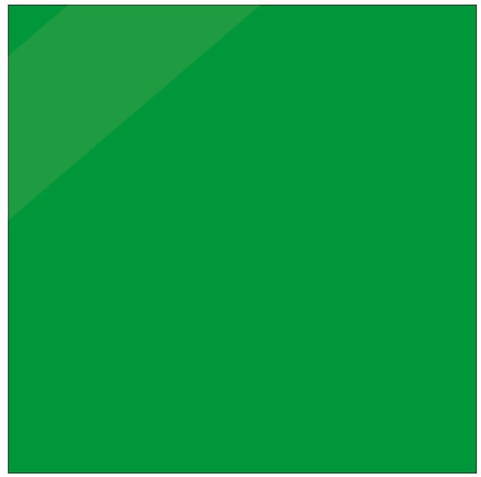 Blanco sticker glans groen, vierkant, beschrijfbaar 150 x 150 mm