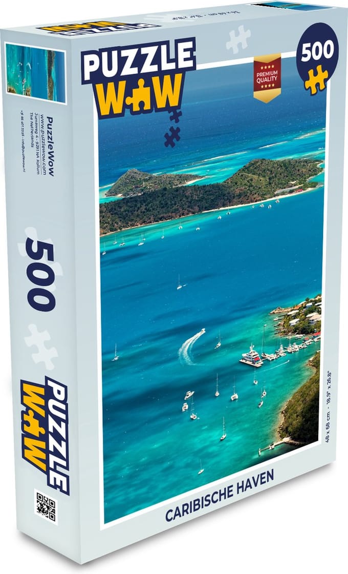 Puzzel Caribische haven - Legpuzzel - Puzzel 500 stukjes