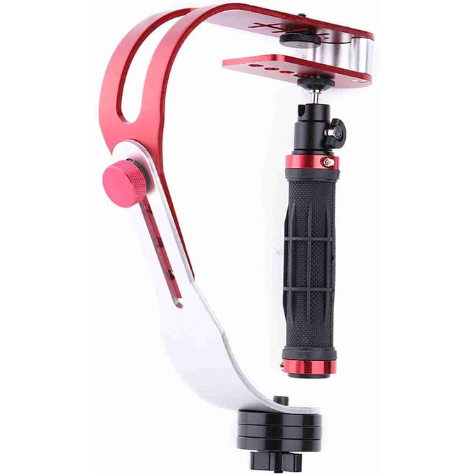 Professionele Handheld Video Stabilisator Handgreep Stabilisator Ondersteuning Bevestigingshouder voor Camera wit