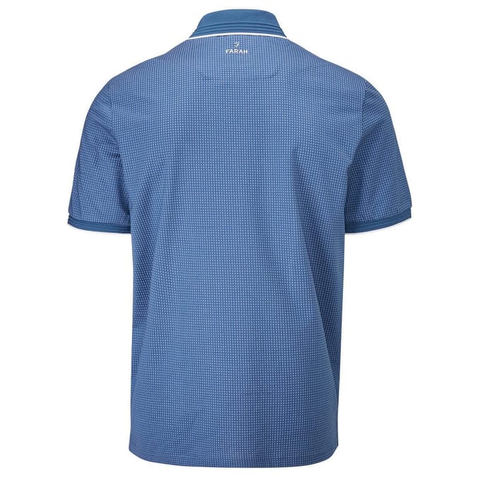 Farah Heren Ferris Poloshirt (Schemerig blauw/wit)