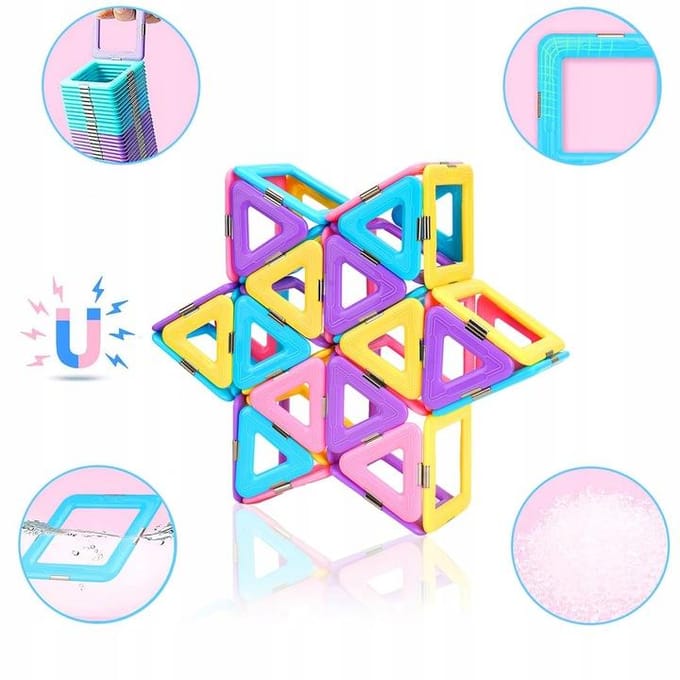 Kruzzel Magnetische Puzzel - Ruimte - 50 Magneten & 6 Kaarten