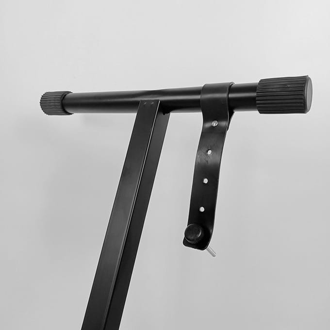 Support de clavier de piano en forme de X à 7 niveaux réglable pour cadre de peinture de cithare black