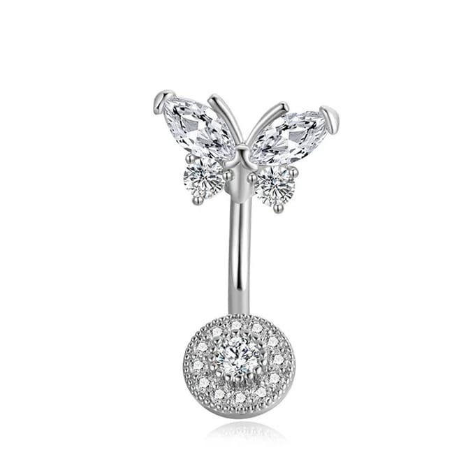 Vlinder Navelpiercing - Verzliverd Navelpiercing - Belly Button Piercing - 1 Stuk