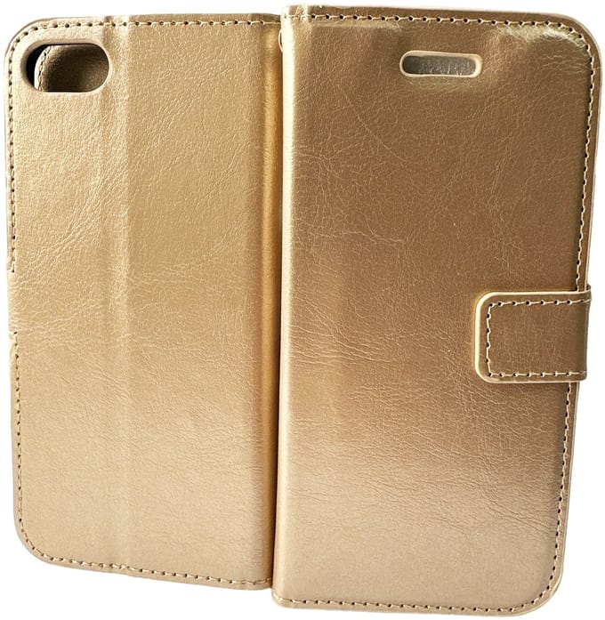Portemonnee Book Case Hoesje Geschikt voor: iPhone 6 Plus / 6S Plus - goud