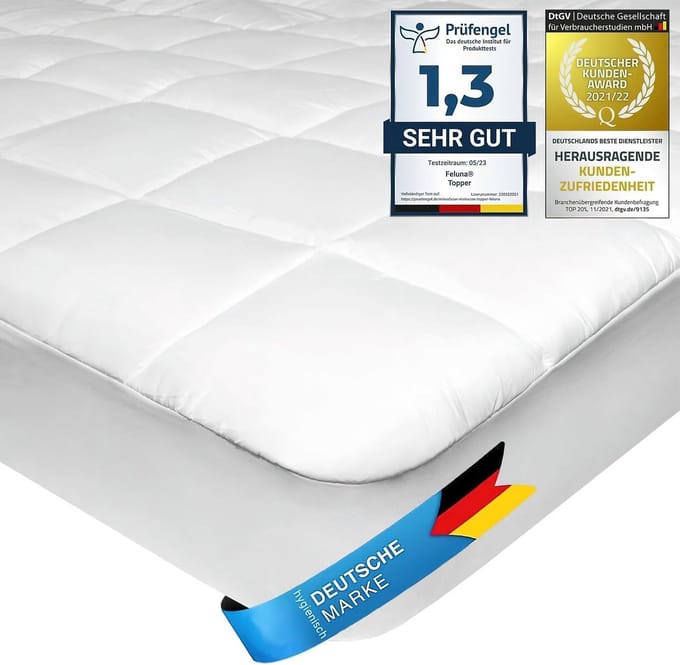 Microfiber Topmatrasbeschermer 80x200cm - Gewatteerd voor Optimaal Slaapcomfort