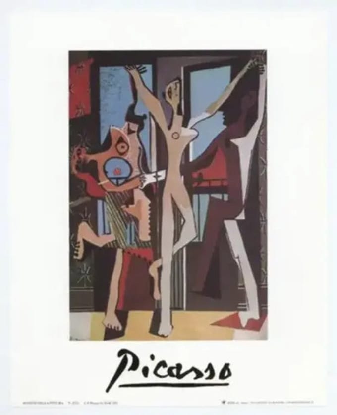 Joan Miro - Sitting Woman - Mini kunstposter - 24x30 cm