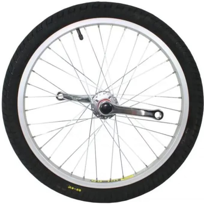 Compleet fiets wiel met crankarmen QU-AX